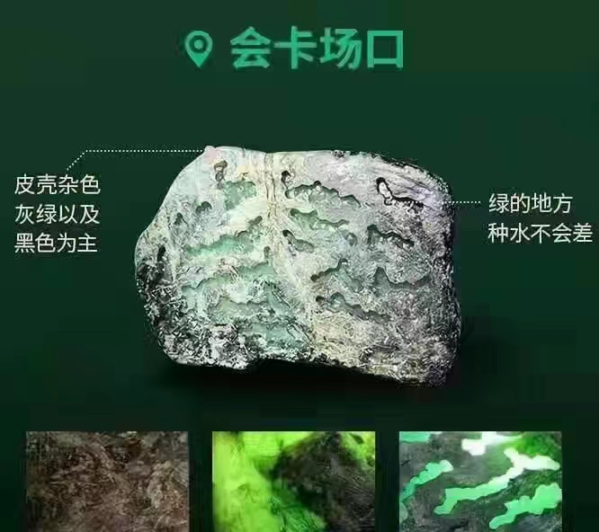翡翠会卡场口原石特征